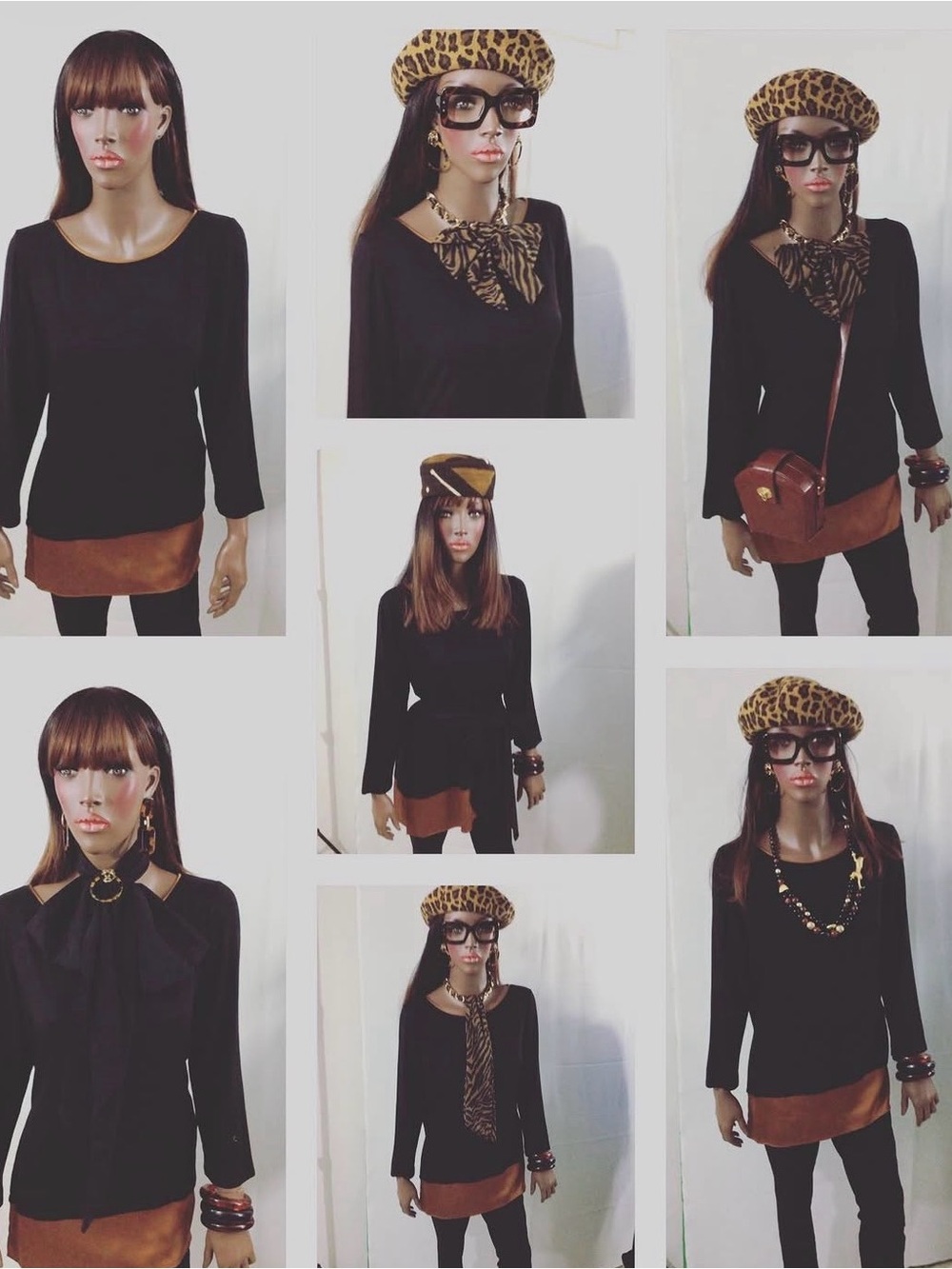 White House Black Market Black Long-Sleeve Scoop Neck Top